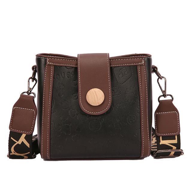 Faux Bag Leather Bucket Patterned