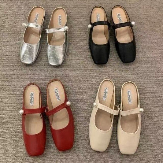 Mules à fausses perles