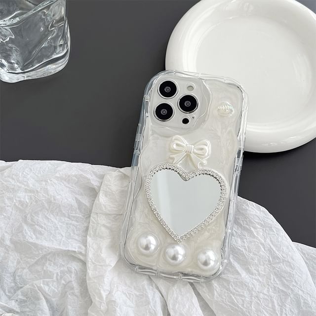 Heart Phone Mirrored / Cherry Case