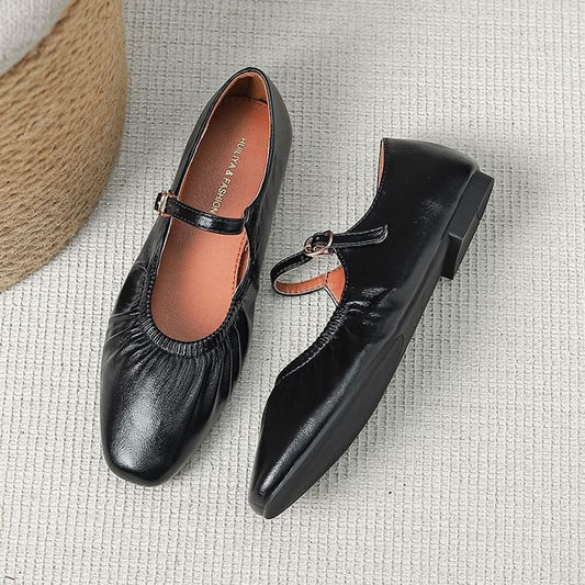 Jane Mary Flats Ruched