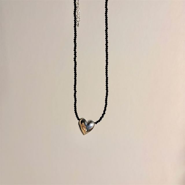 Heart Necklace Beaded