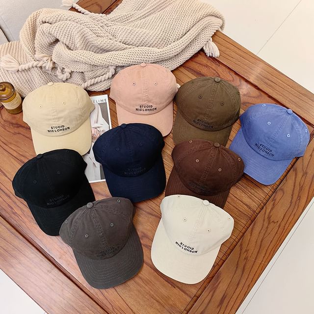 Baseball Cap Embroidered Lettering