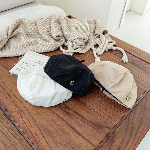 Hat Metal Lettering Beret