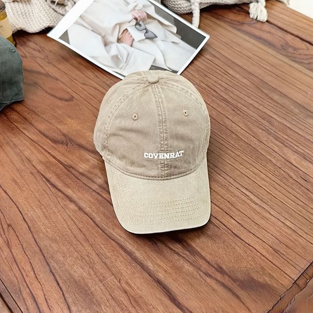 Lettering Baseball Embroidered Cap