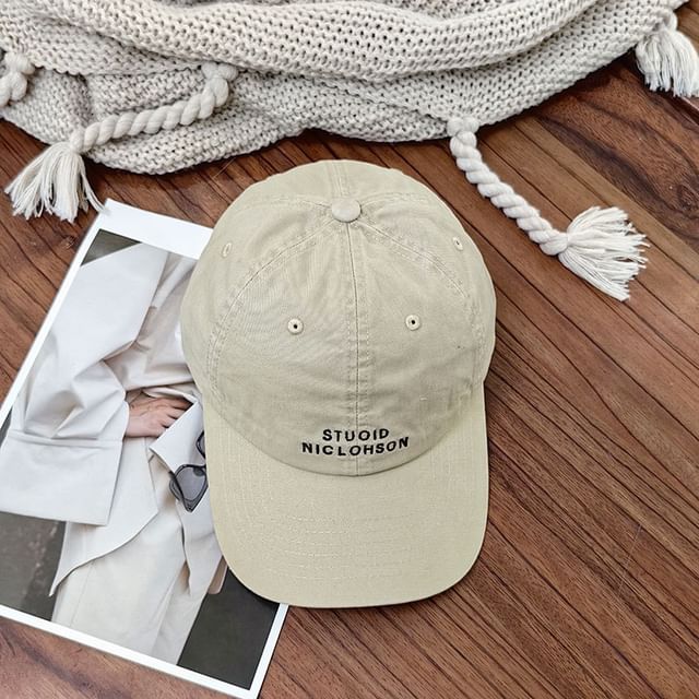 Baseball Cap Embroidered Lettering