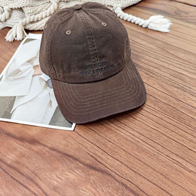 Baseball Cap Embroidered Lettering