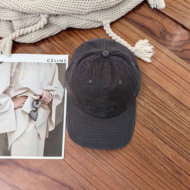 Baseball Cap Embroidered Lettering