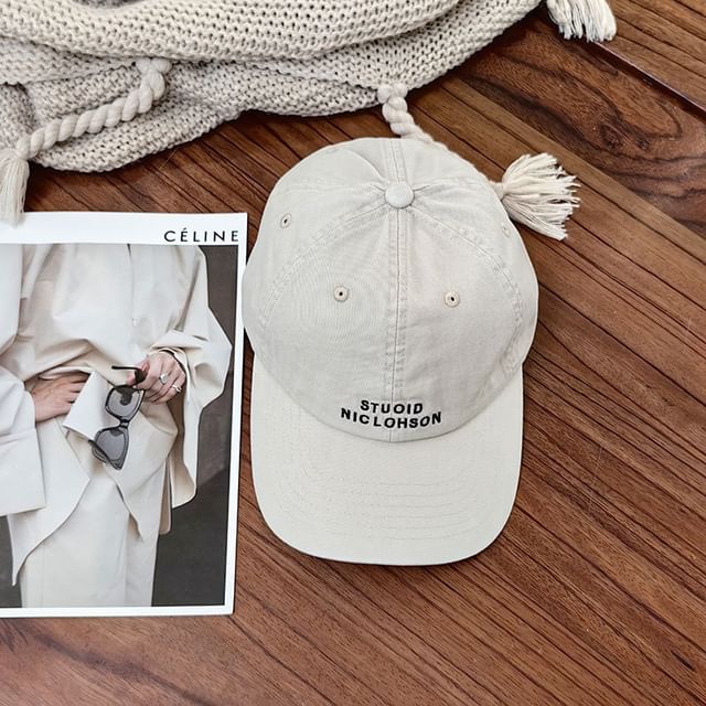 Baseball Cap Embroidered Lettering