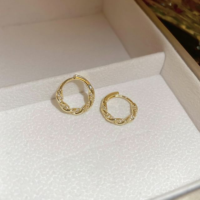 Earring Rhinestone Huggie