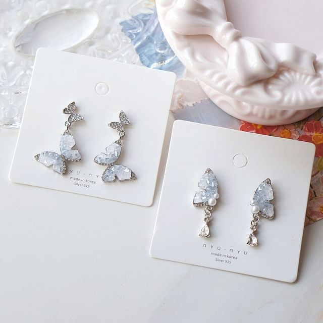 Drop Earring / On Clip Butterfly