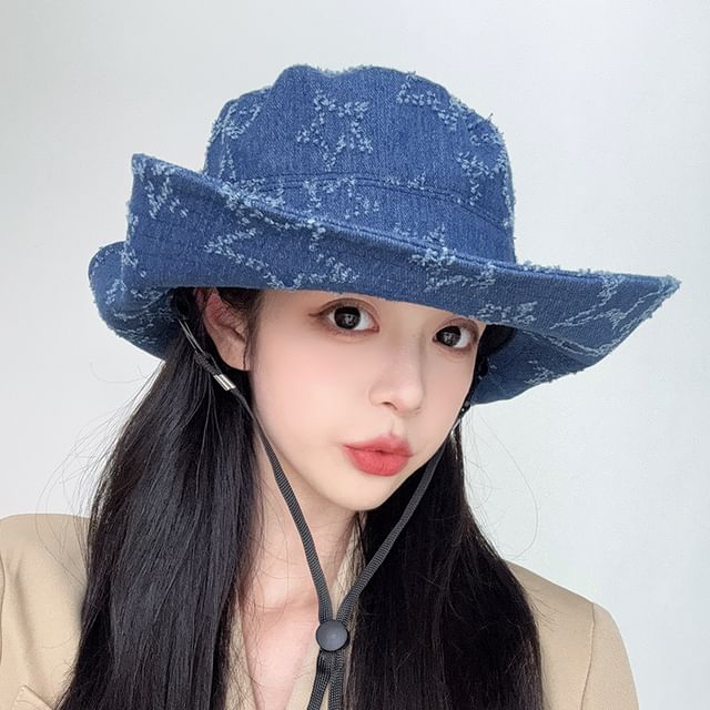 Denim Hat Distressed Boonie