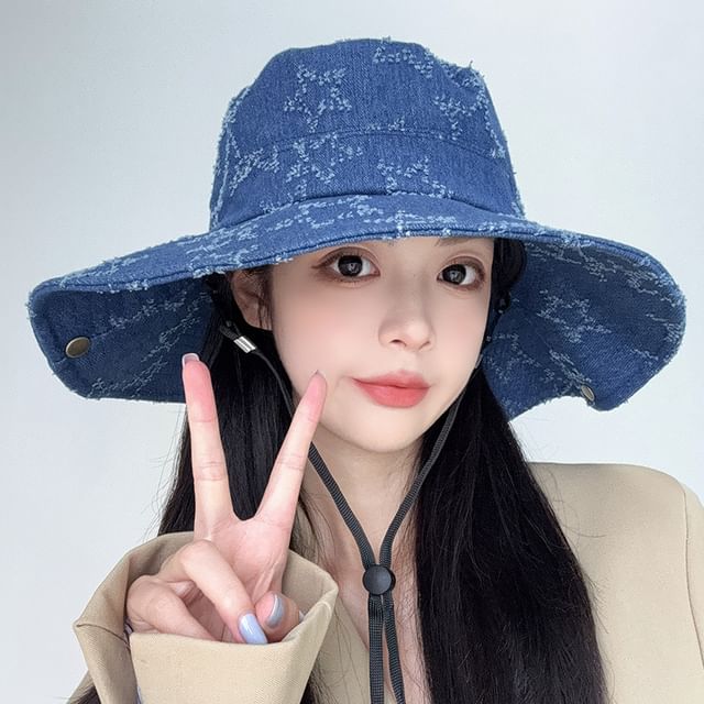 Denim Hat Distressed Boonie