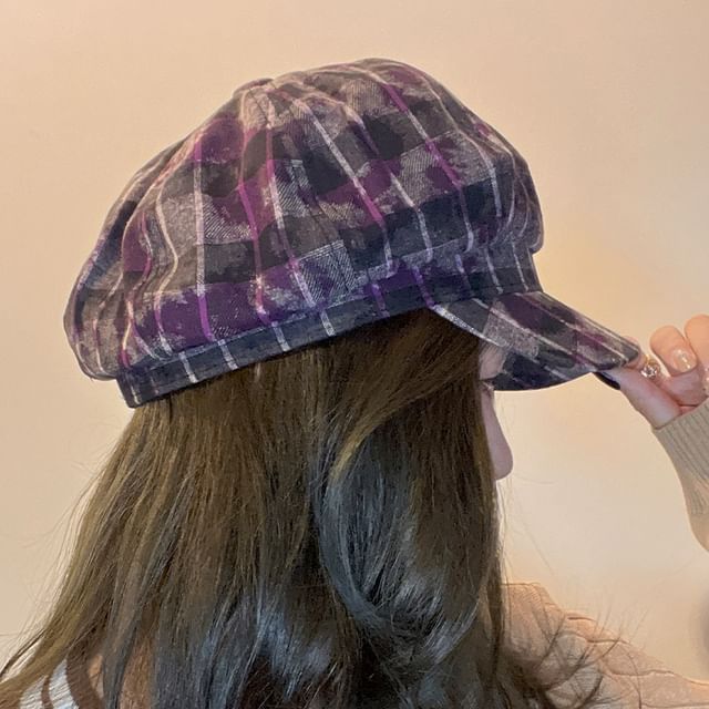 Plaid Newsboy Cap