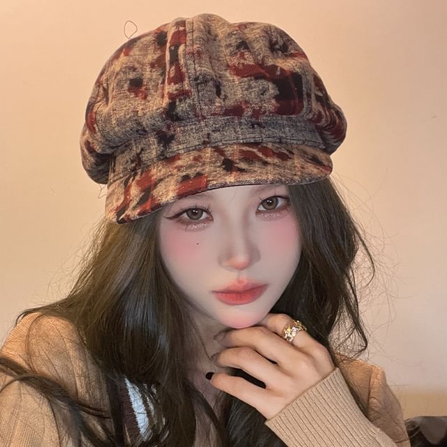 Plaid Newsboy Cap