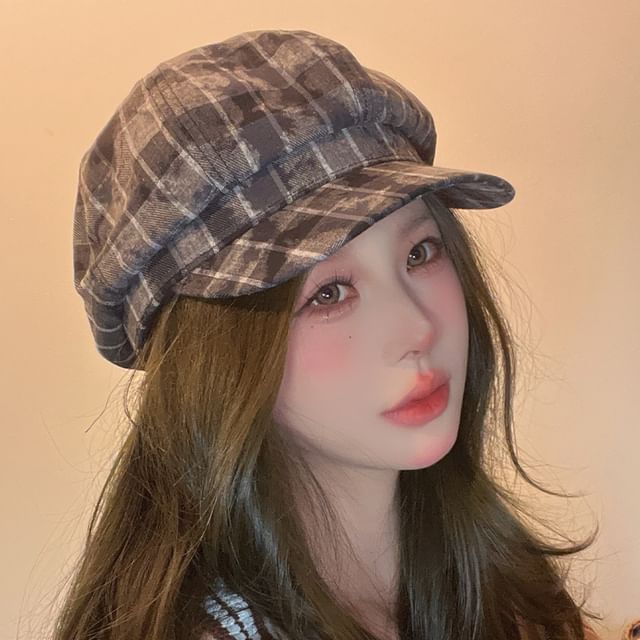 Plaid Newsboy Cap