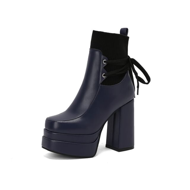 Platform Chunky Heel Short Boots