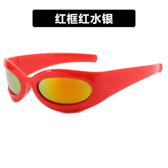 Oval Sunglasses Rimmed Thick