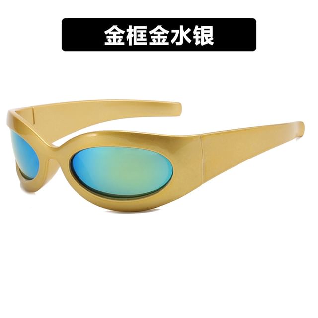 Oval Sunglasses Rimmed Thick