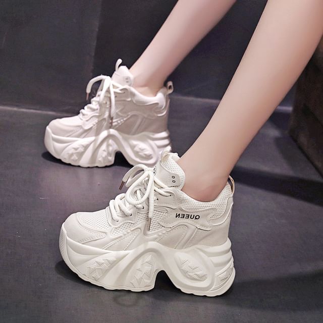 Lace Up Platform Sneakers