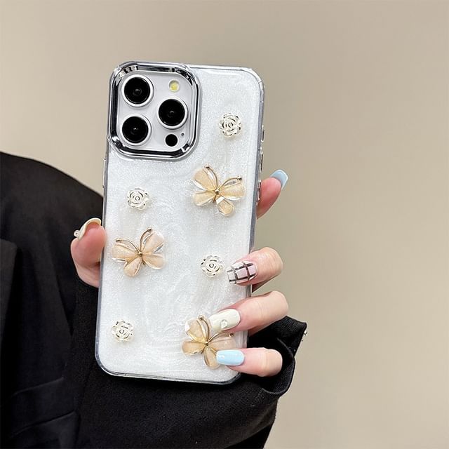 Phone Rose Case Butterfly