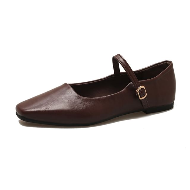 Square Toe Flats Mary Jane