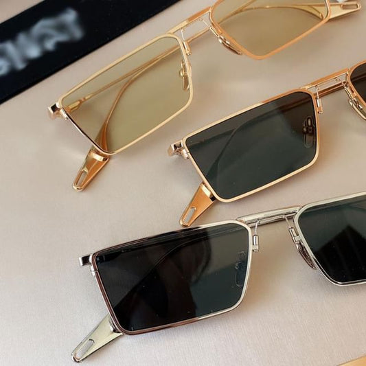 Square Metal Frame Sunglasses