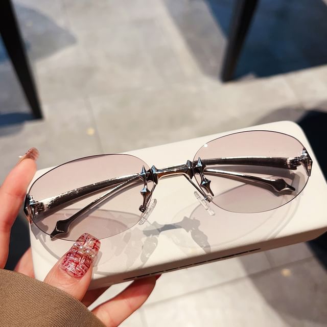 Rimless Sunglasses Oval