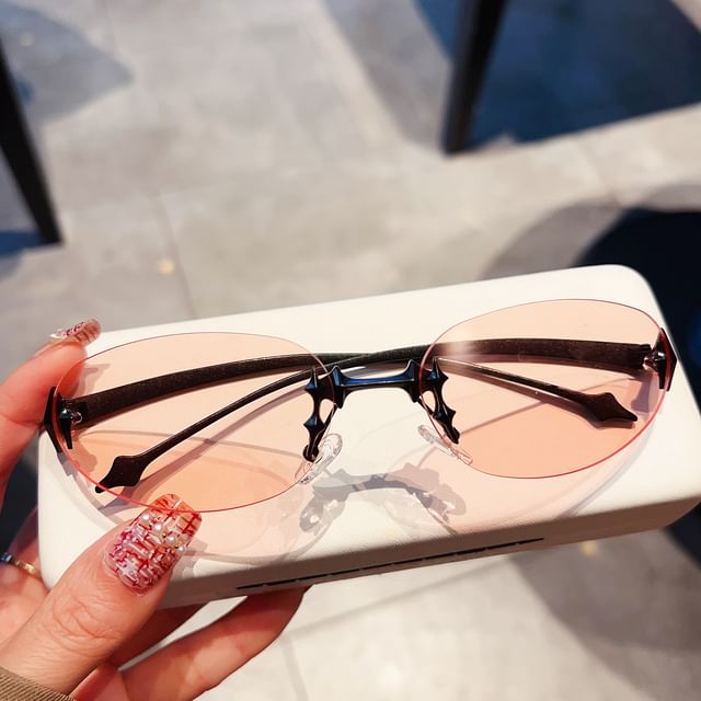 Rimless Sunglasses Oval
