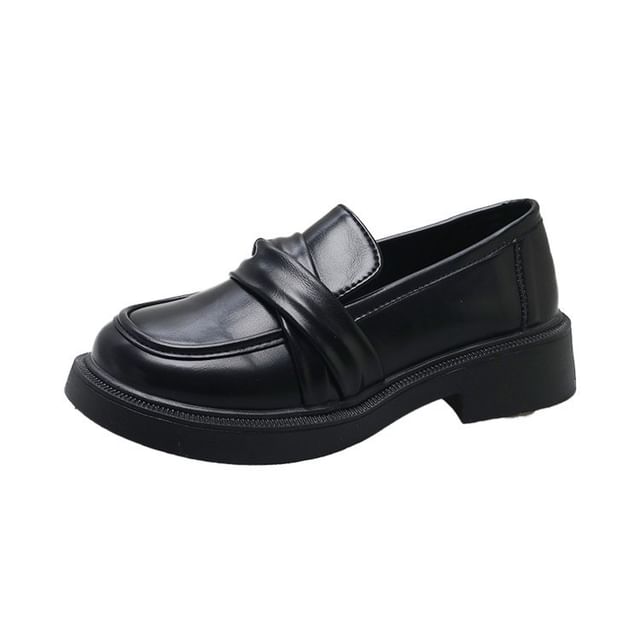 Leather Faux Loafers