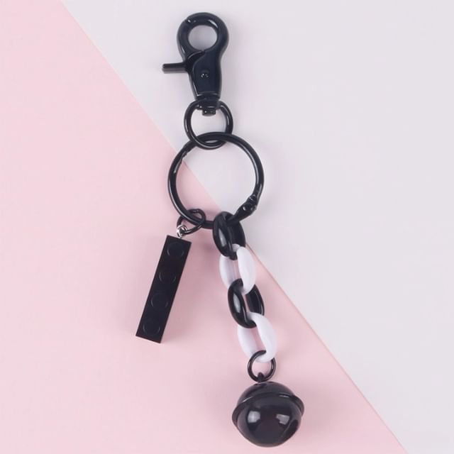 Bell Toy Block Bag Charm Keyring