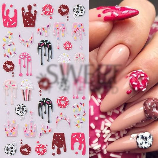 Donut Nail Art Stickers