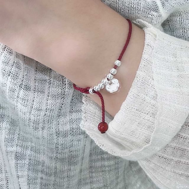 Silver Beaded / Anklet Rope Bracelet