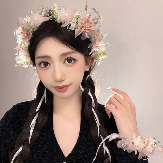 Floral Headband Mesh / Bracelet