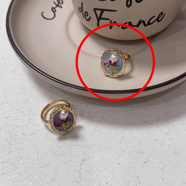 Ring Signet Beaded