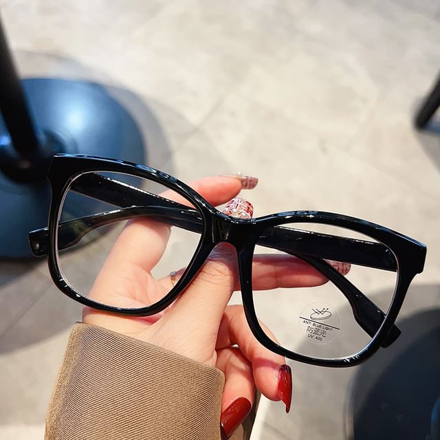 Light Glasses Square Blocking Frame Blue