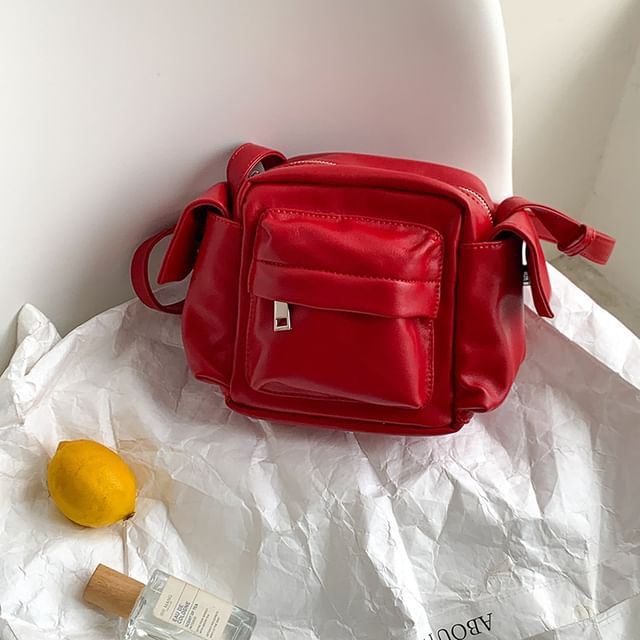 Leather Bag Faux Crossbody Plain