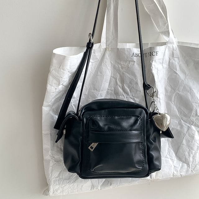 Leather Bag Faux Crossbody Plain