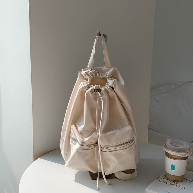 Backpack Nylon Plain Drawstring