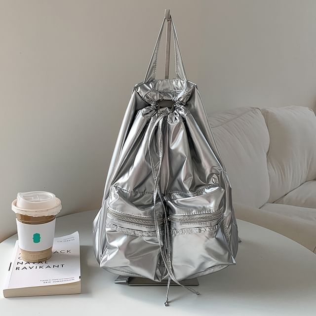 Backpack Nylon Plain Drawstring