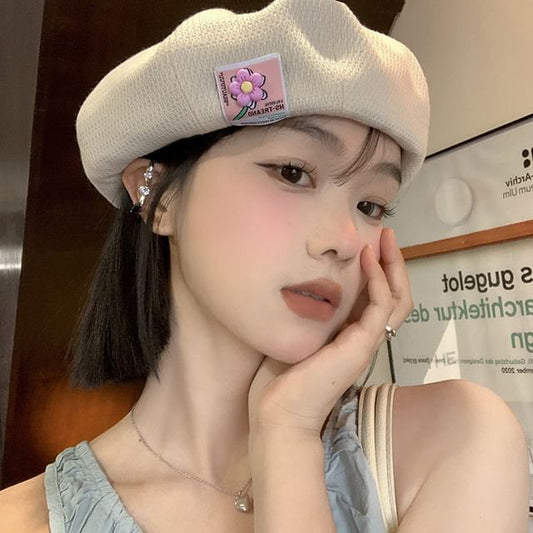 Beret Flower Applique