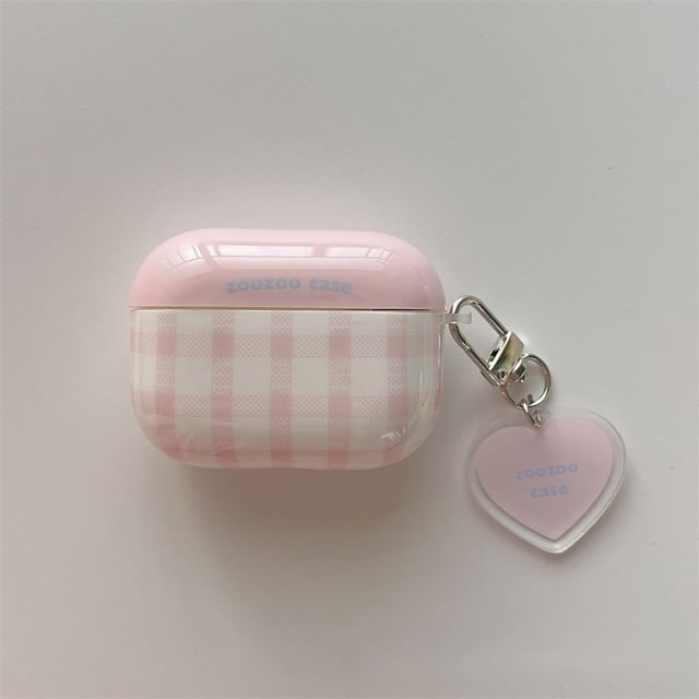 Designs) Earphone Skin AirPods Plaid Charm / (Various Pro Case