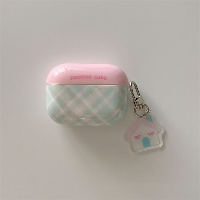 Designs) Earphone Skin AirPods Plaid Charm / (Various Pro Case