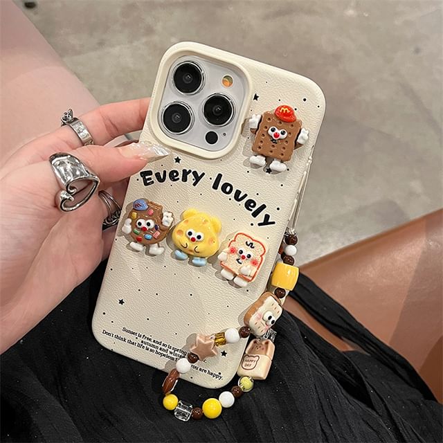 / Set Case Strap Food Cartoon Phone