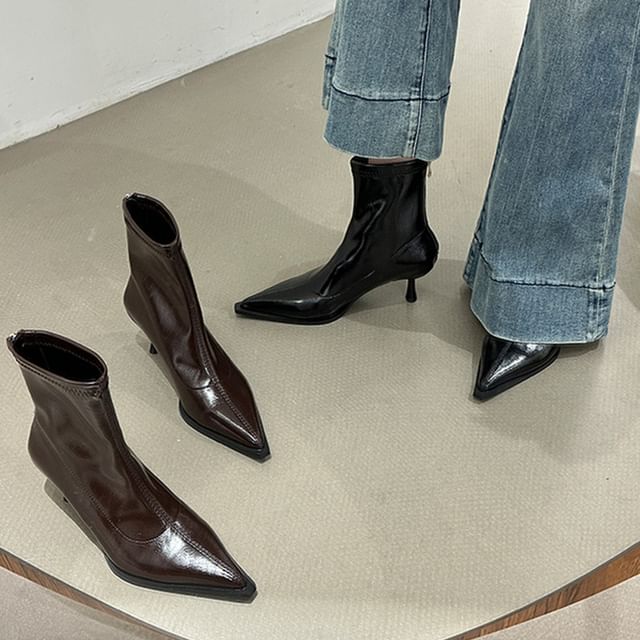 Short Pointy Heel Stiletto Boots