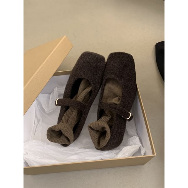 Jane Square-Toe Flats Mary