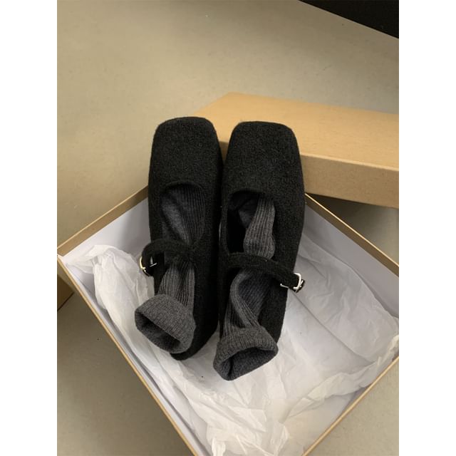 Jane Square-Toe Flats Mary