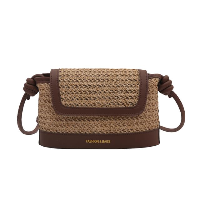 Striped Flap Shoulder Bag