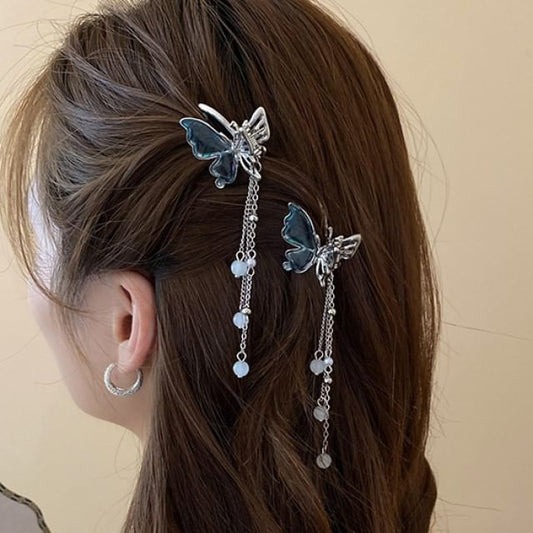 / Beaded Butterfly Clip Set Hair