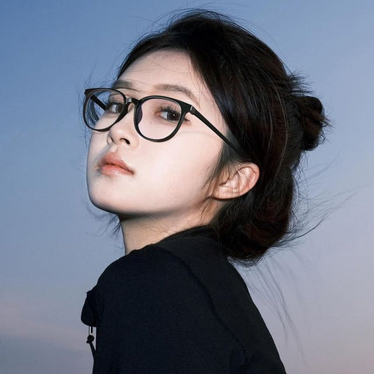 Light Round Blue Eyeglasses Blocking