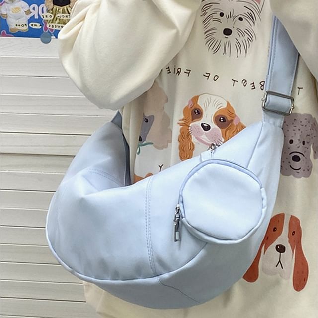 Crossbody Coin Zipper Plain With Purse Pouch